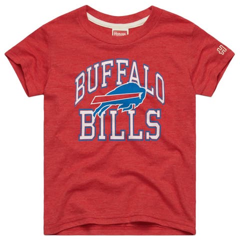 Youth Homage  Red Buffalo Bills Arch Tri-Blend T-Shirt