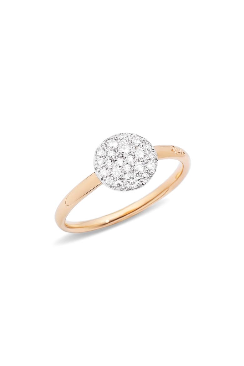 Sabbia Small Diamond Ring, Main, color, ROSE GOLD/ DIAMOND