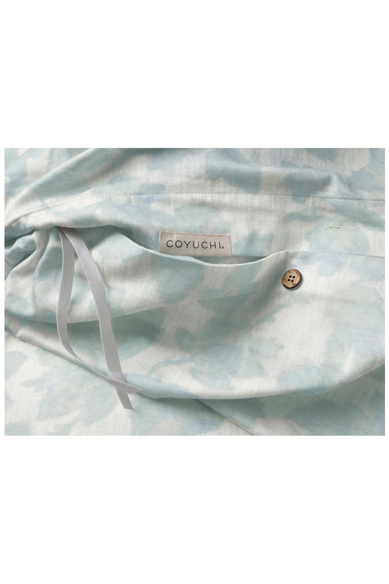 Camellia Organic Cotton Sateen Duvet Cover, Alternate, color, CELADON