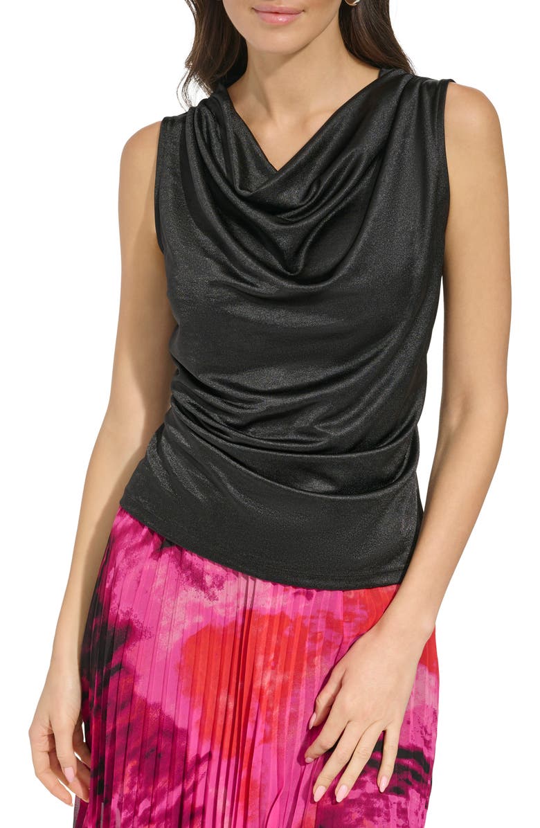 DKNY Cowl Neck Sleeveless Top, Main, color,