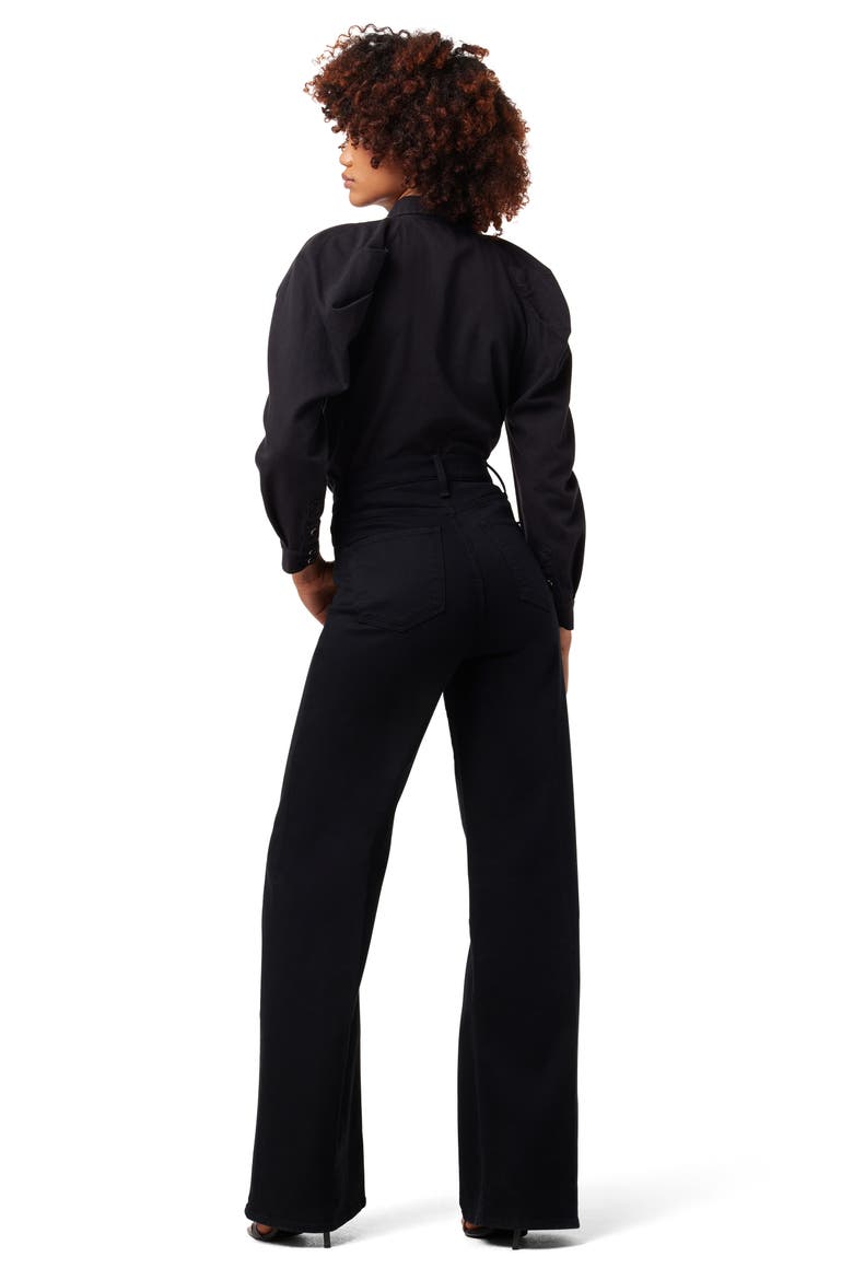 The Mia High Waist Wide Leg Jeans, Alternate, color, BLACK
