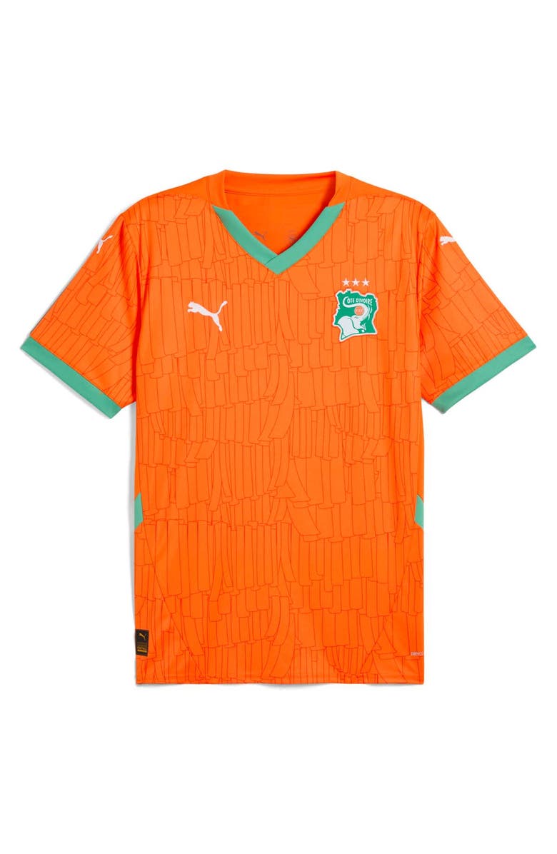 PUMA Men's Puma Orange Ivory Coast National Team 2025 Home Replica Jersey, Alternate, color,