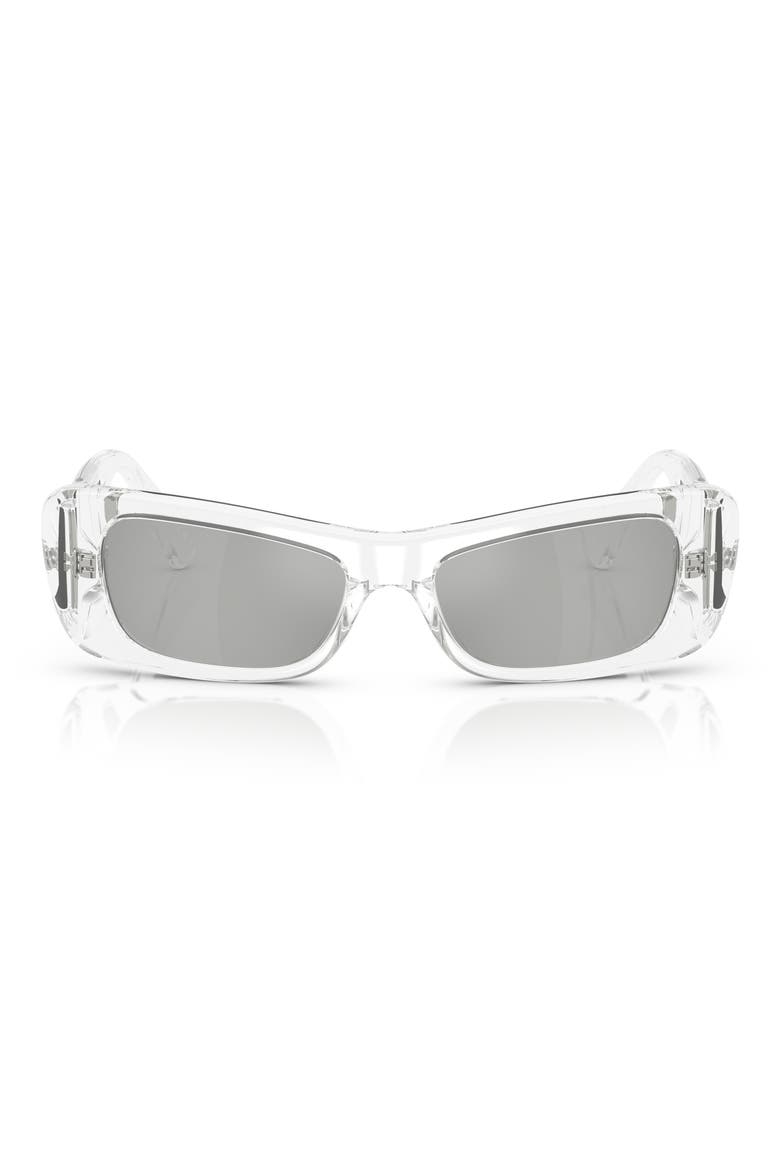 54mm Pillow Sunglasses, Main, color, CRYSTAL