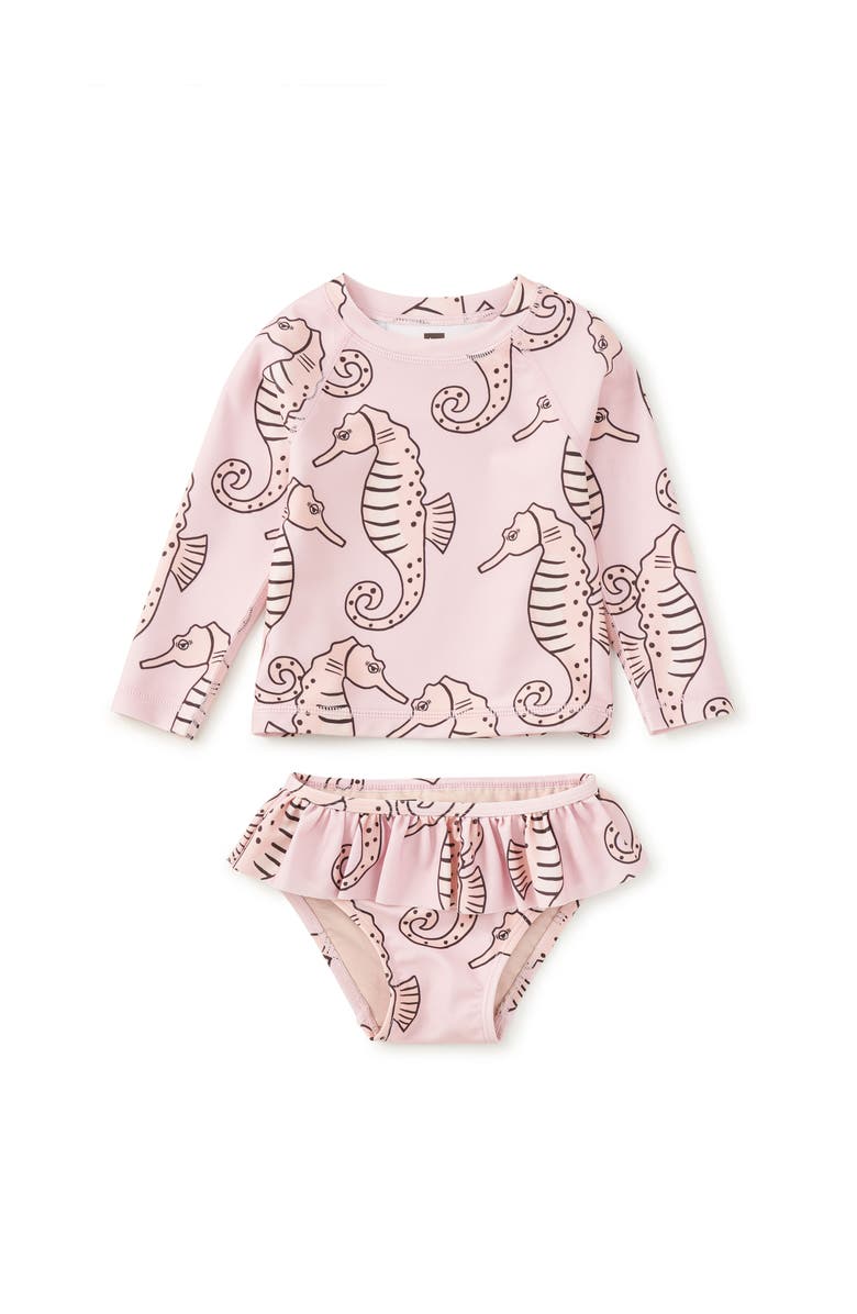 Tea Collection Rash Guard Baby Swim Set, Main, color, Caballito De Mar