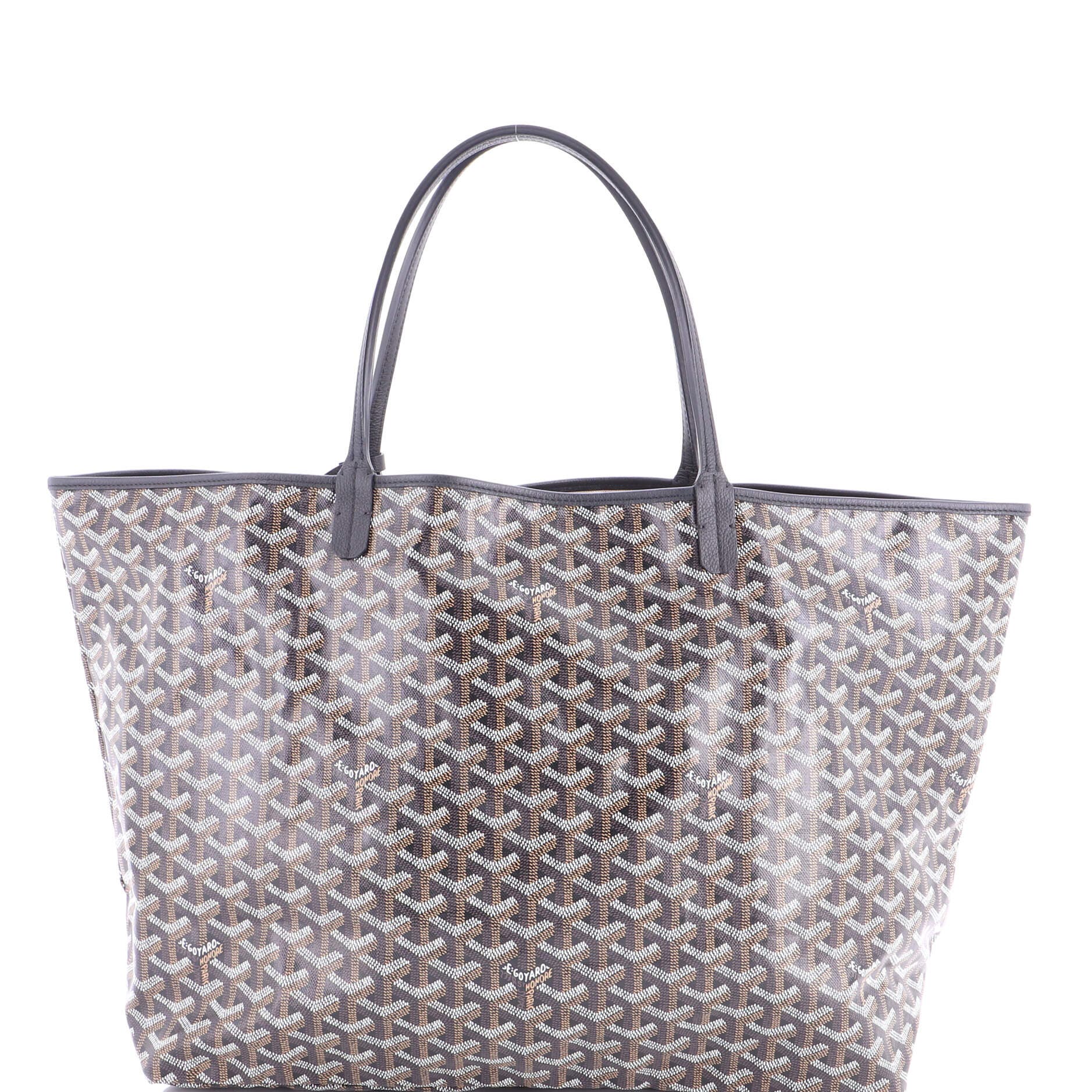 Pre-Owned Goyard Saint Louis Tote Coated Canvas GM, Main, color, Black