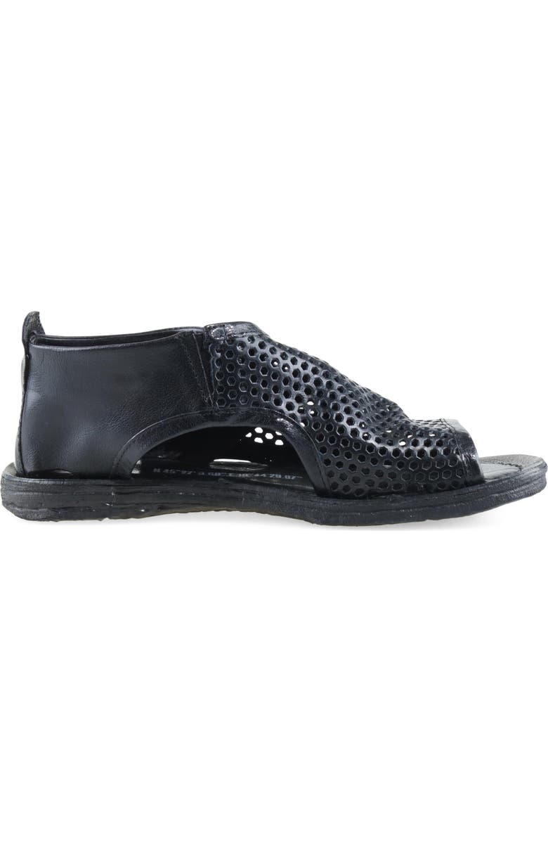 A.S.98 Reiley Perforated Sandal, Alternate, color, Black