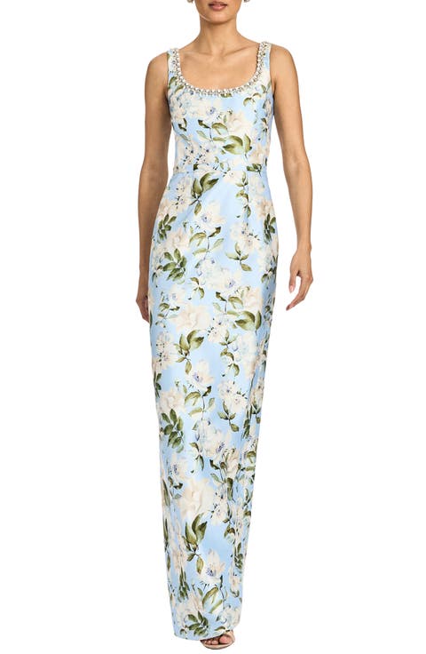 Lana Floral Satin Mikado Gown