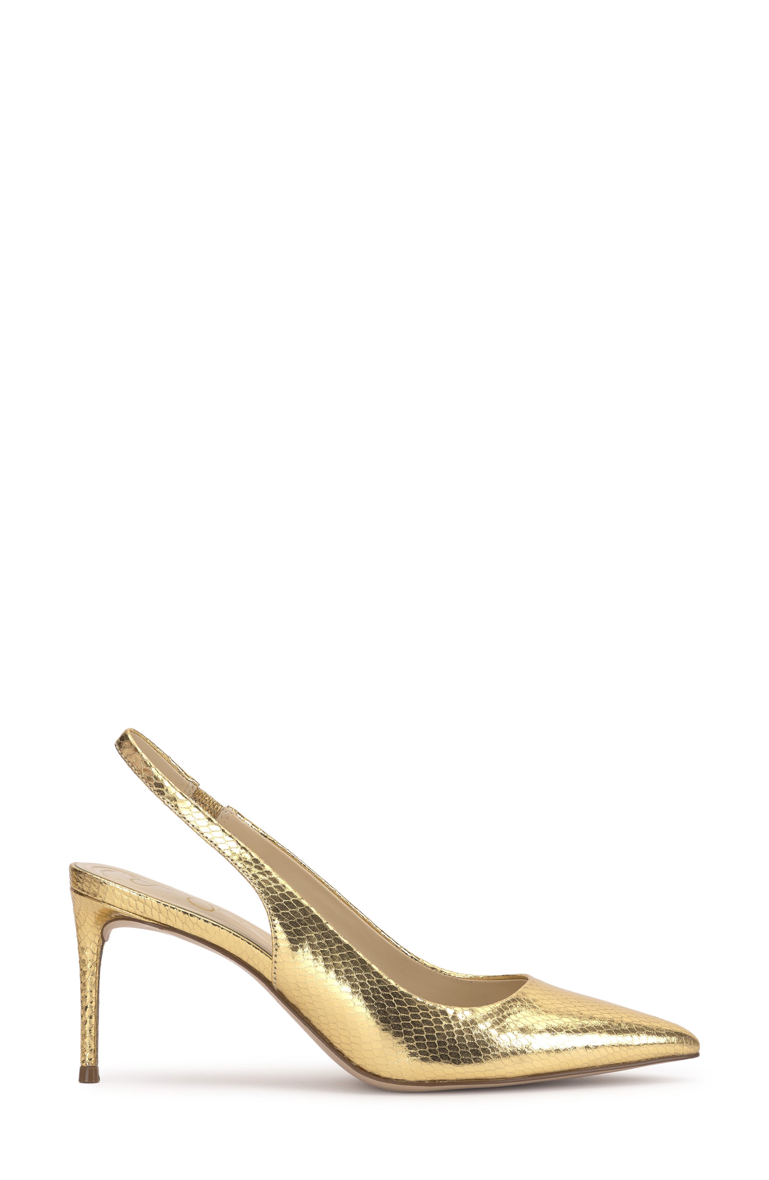 Jessica Simpson Souli Slingback Pointed Toe Pump, Alternate, color, Gold