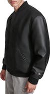 Champion Mixed Media Varsity Jacket