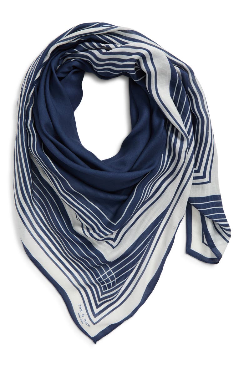 Lina Striped Modal Scarf, Main, color, SALST