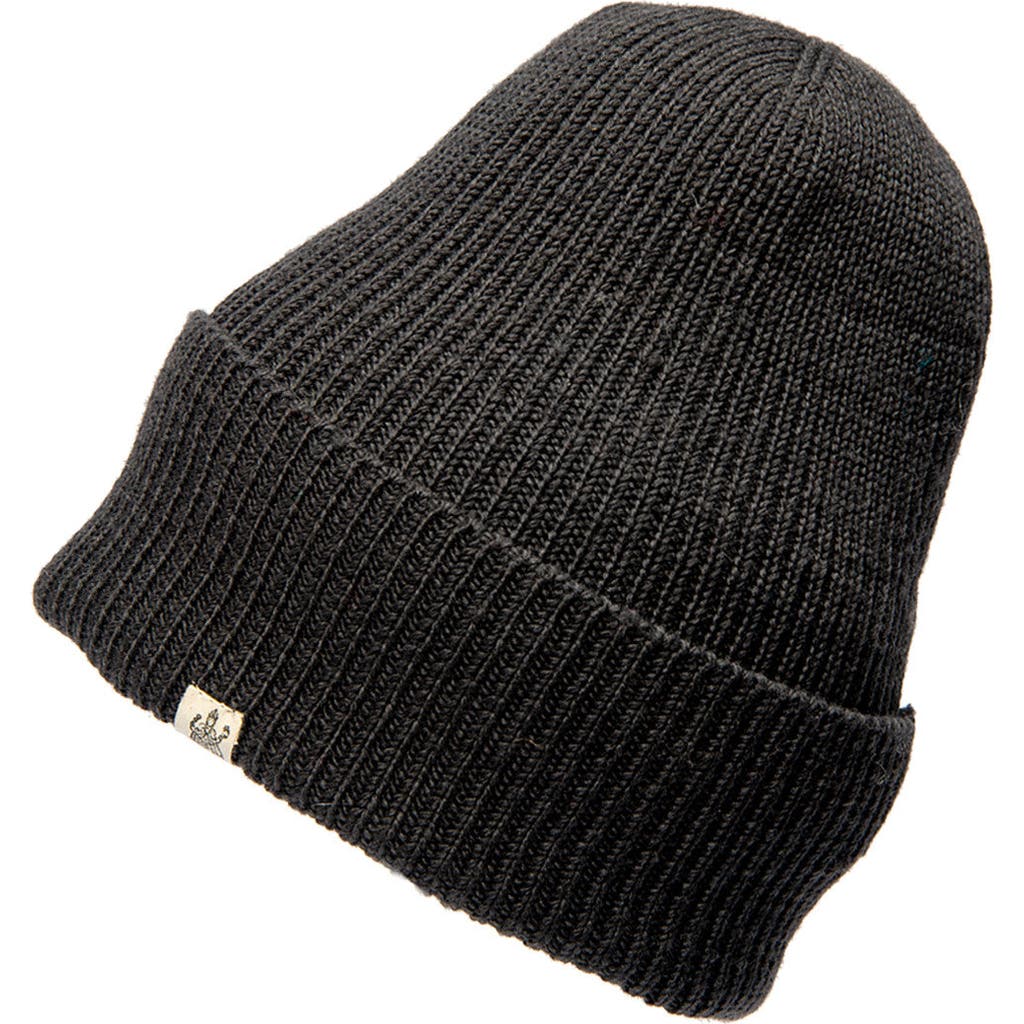 Nirvanna Designs Troubadour Rib Fold Beanie In Black
