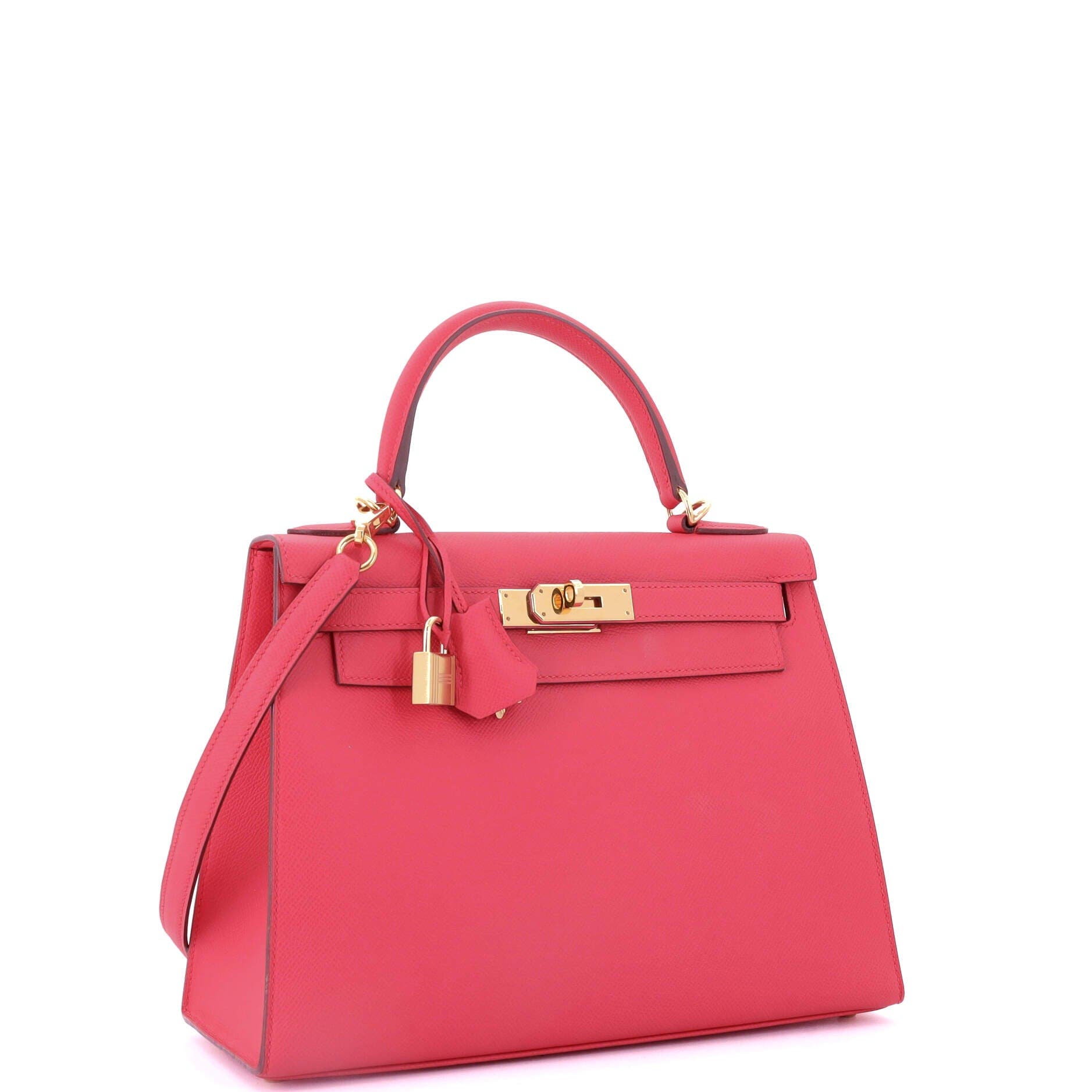 Pre-Owned Hermes Kelly Handbag Pink Epsom with Gold Hardware 28, Alternate, color, 
