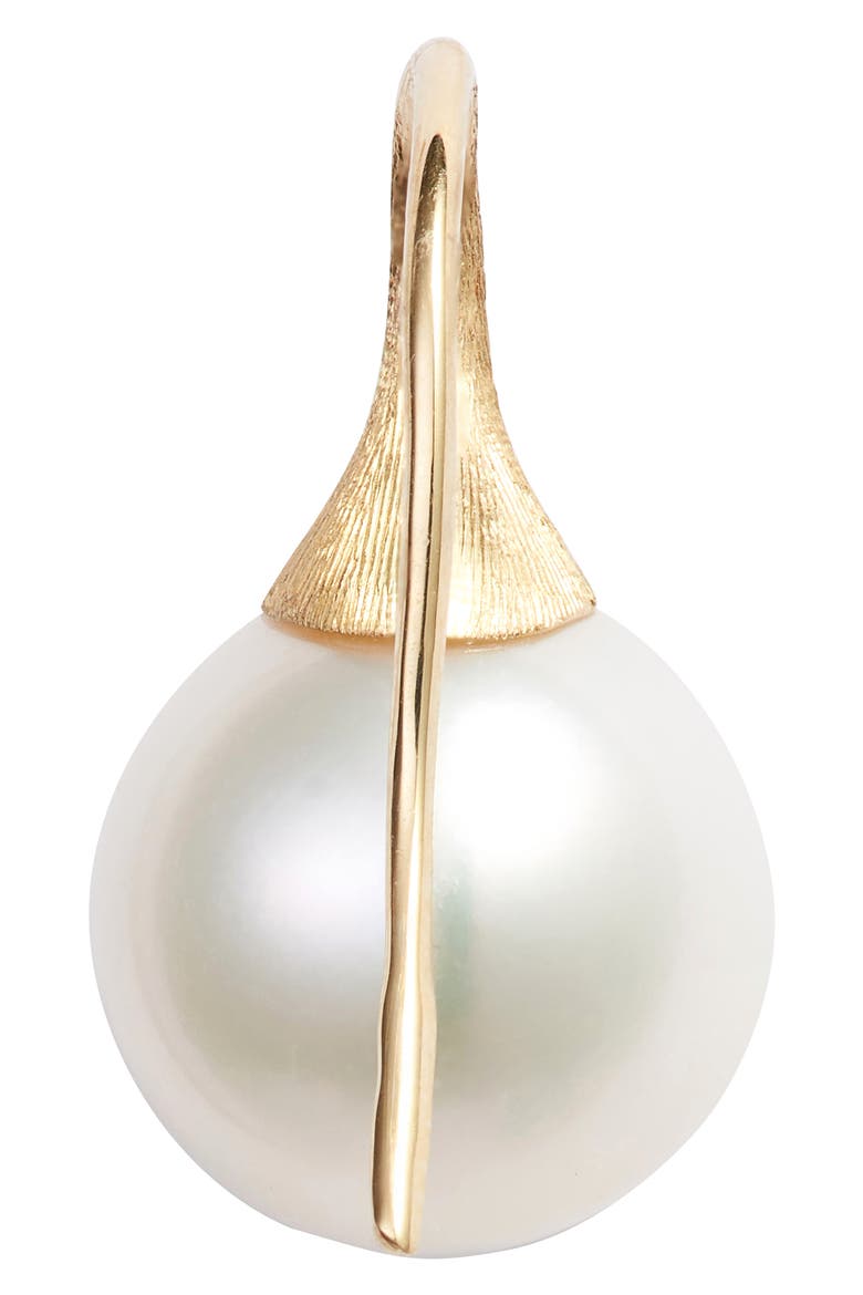 18K Yellow Gold Freshwater Pearl Drop Earrings, Alternate, color, YELLOW GOLD