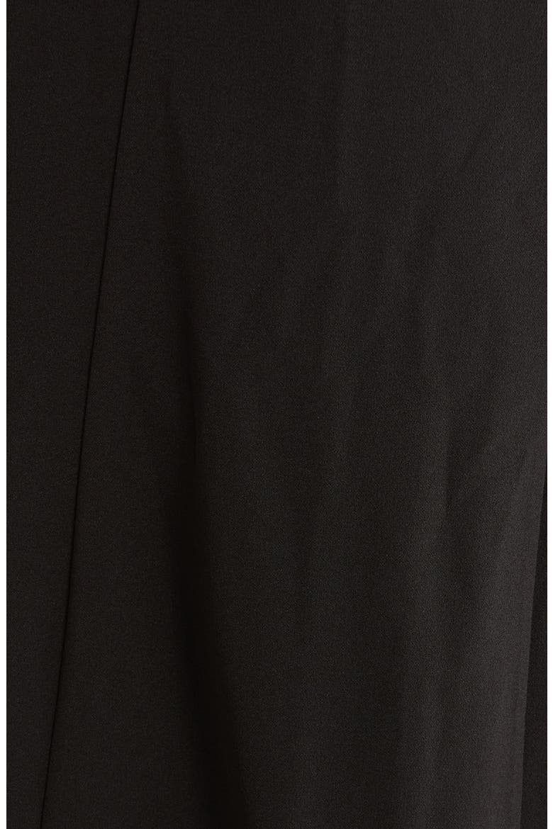 Vibiana Bow One-Shoulder Midi Dress, Alternate, color, BLACK