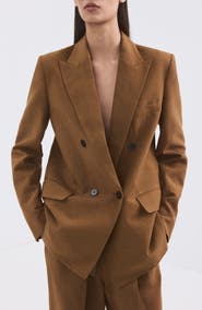 MANGO Double Breasted Blazer