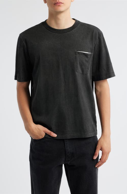 Rag & Bone Deacon Overprinted Cotton T-shirt In Black