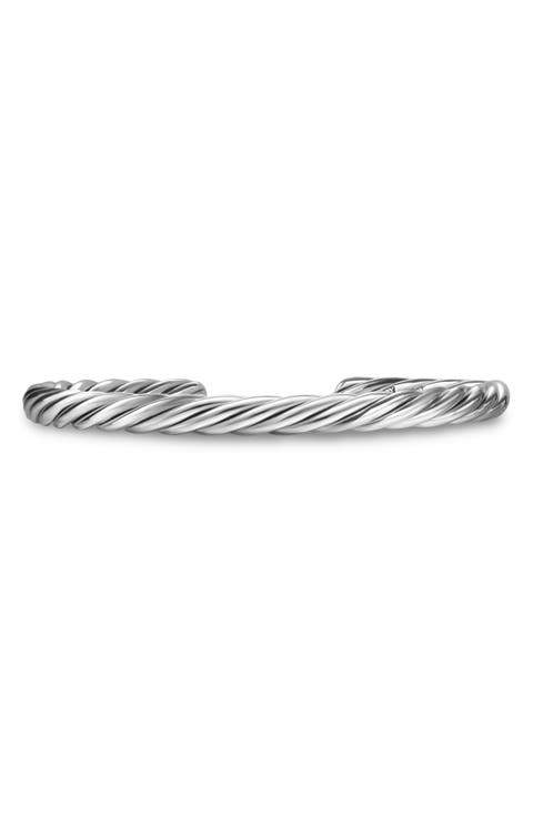 Cable Cuff Bracelet in Sterling Silver