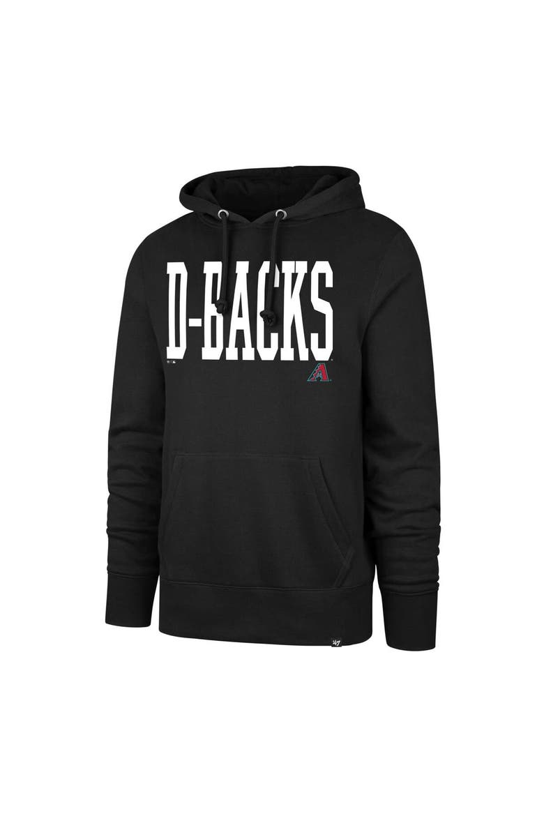 Men's '47 Black Arizona Diamondbacks Dime Headline Pullover Hoodie, Alternate, color, Black