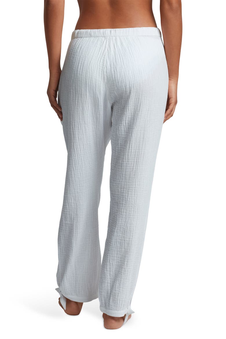 Cotton Gauze Straight Leg Cover-Up Pants, Alternate, color, WHITE