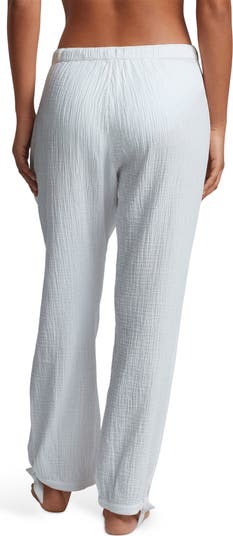 Cotton Gauze Straight Leg Cover-Up Pants