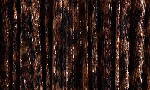 Halogenr Halogen(r) Metallic Leopard Print Long Sleeve Midi Dress