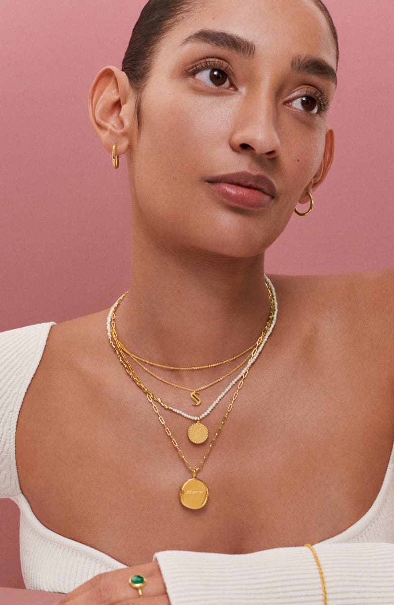 Monica Vinader Siren Green Onyx Stacking Ring, Alternate, color, Green Onyx/ Yellow Gold