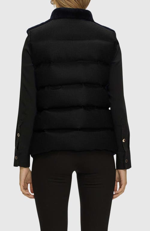 Gorski Reversible Shearling Lamb Vest In Black