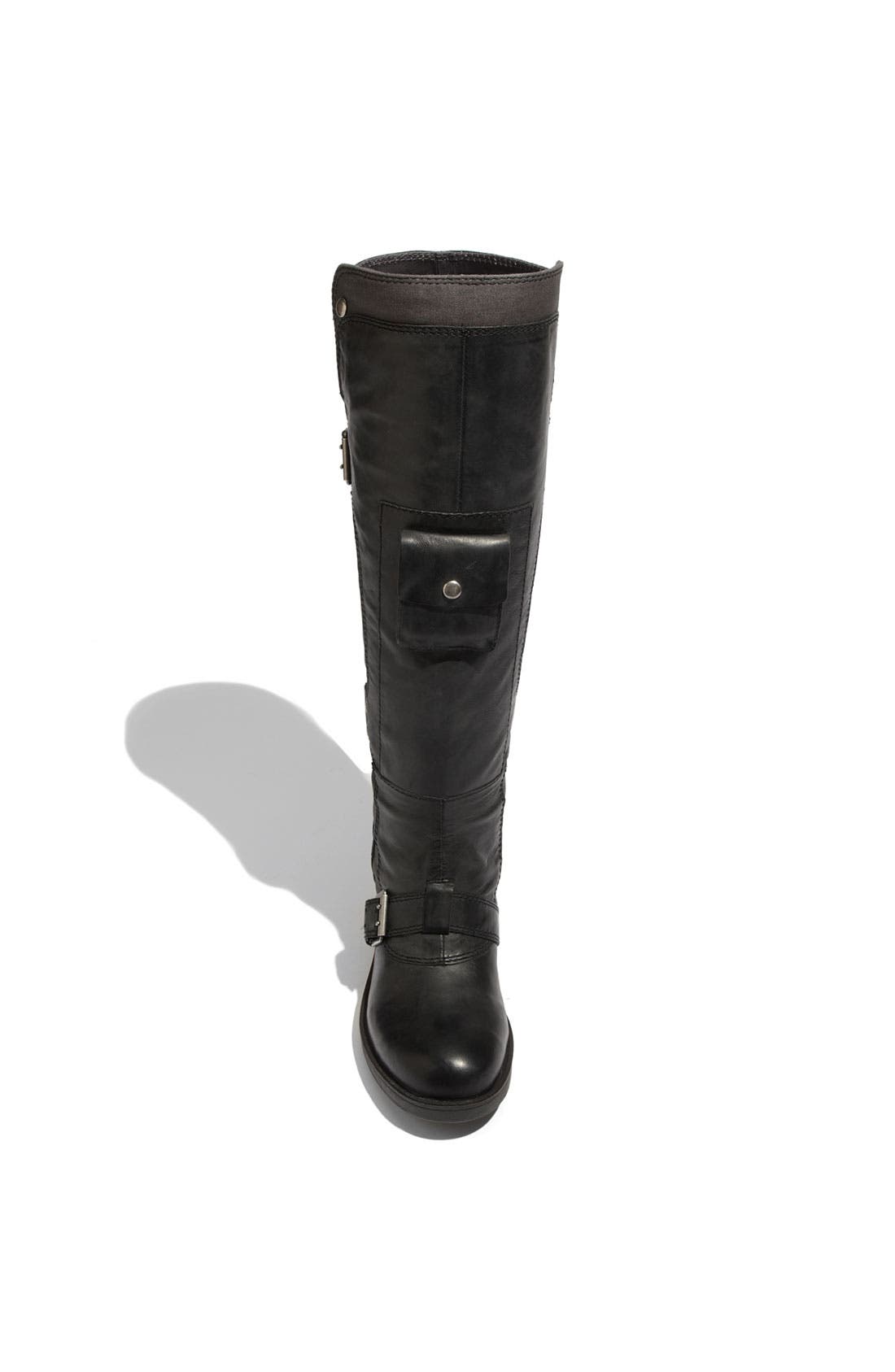 'Runway Relief' Combat Boot, Alternate, color, BLACK RUBBER