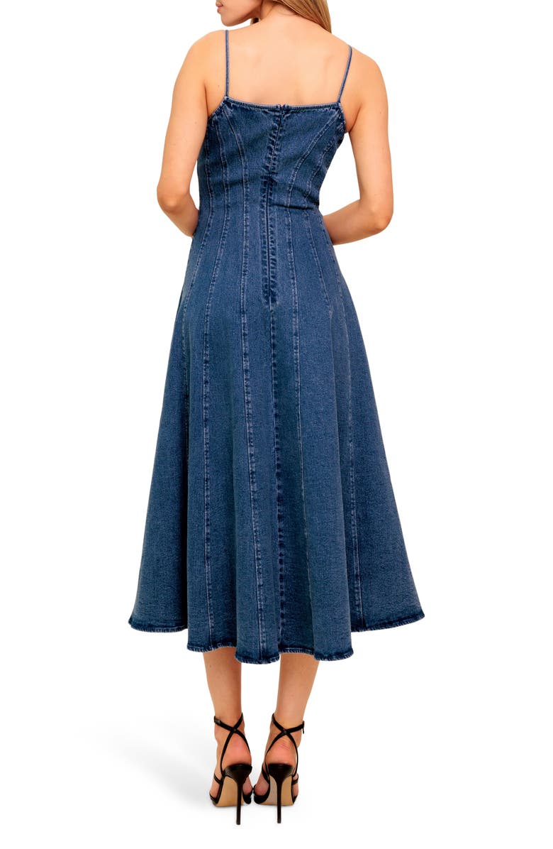 FLYING TOMATO Denim Midi Dress, Alternate, color,
