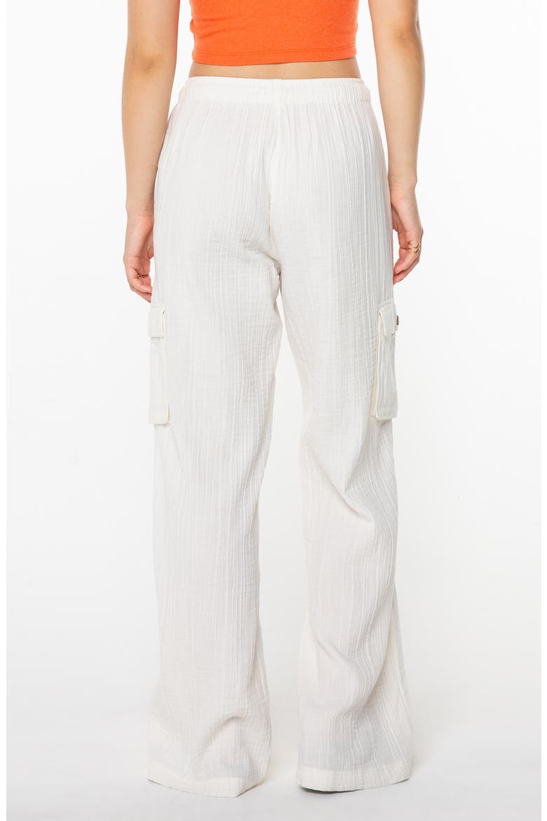 Precious Cargo Beach Cotton Gauze Pants, Alternate, color, EGRET