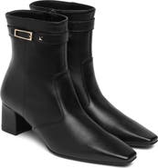 NeroGiardini Leather Block Heel Bootie
