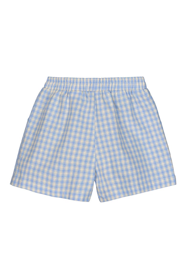 Gingham Short Sleeve Button-Up Shirt & Shorts Set, Alternate, color, LIGHT BLUE