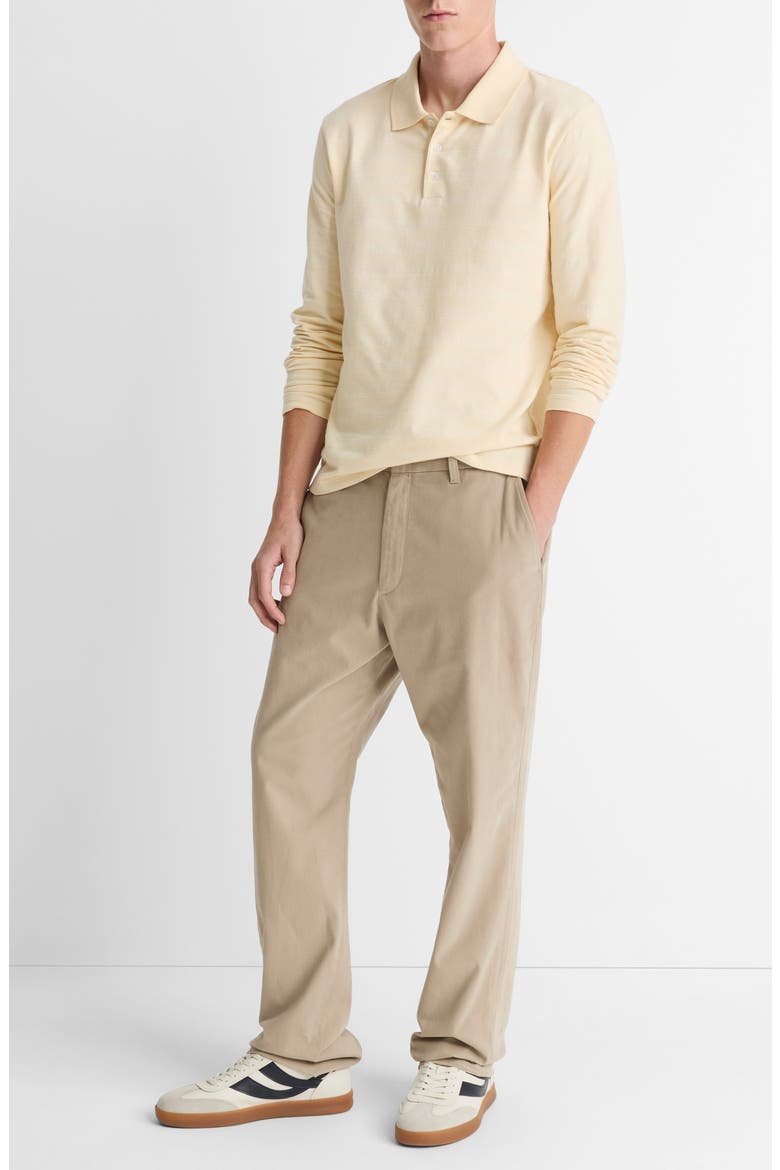 Jacquard Stripe Long Sleeve Polo, Alternate, color, MEADOWLARK