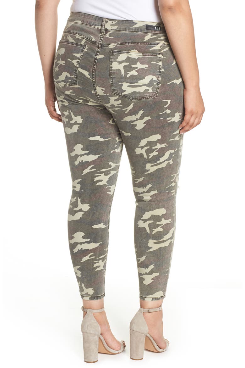 Connie High Waist Ankle Skinny Jeans, Alternate, color, OLIVE