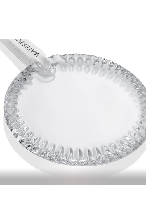 Waterford Crystal Disc Ornament In Transparent