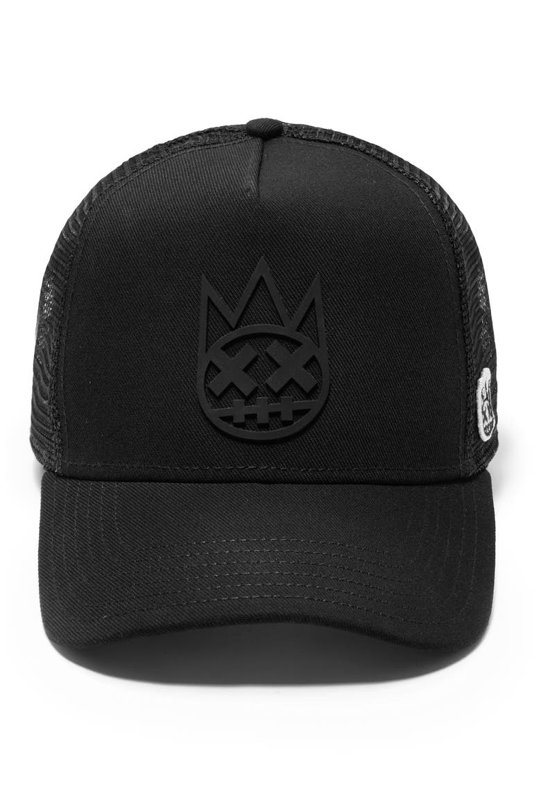 Logo Trucker Hat, Main, color, BLACK
