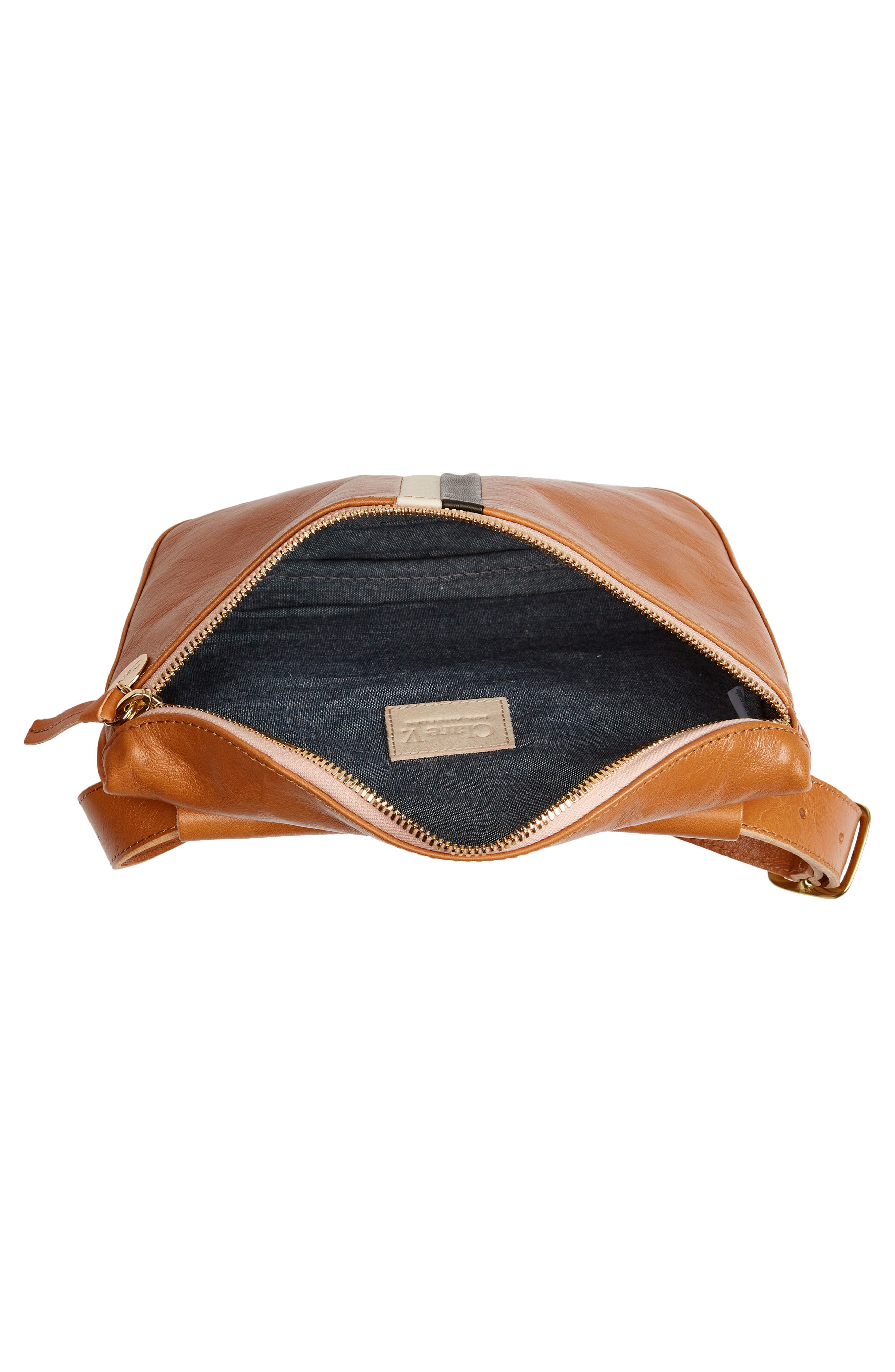 Clare V. Colorblock Leather Belt Bag, Alternate, color, 