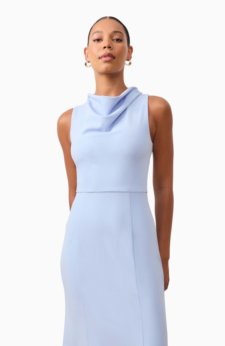 Elliatt Jamie Cowl Neck Cocktail Midi Dress, Alternate, color, Slate Blue