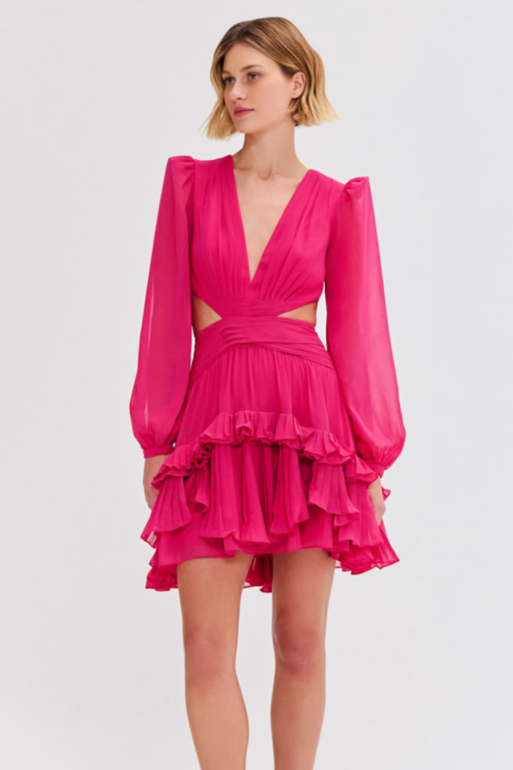 Deep-V Cutout Mini Dress - image 2
