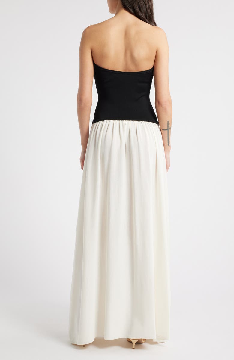 Solid & Striped Soglio Strapless Maxi Dress, Alternate, color, Brule Noir