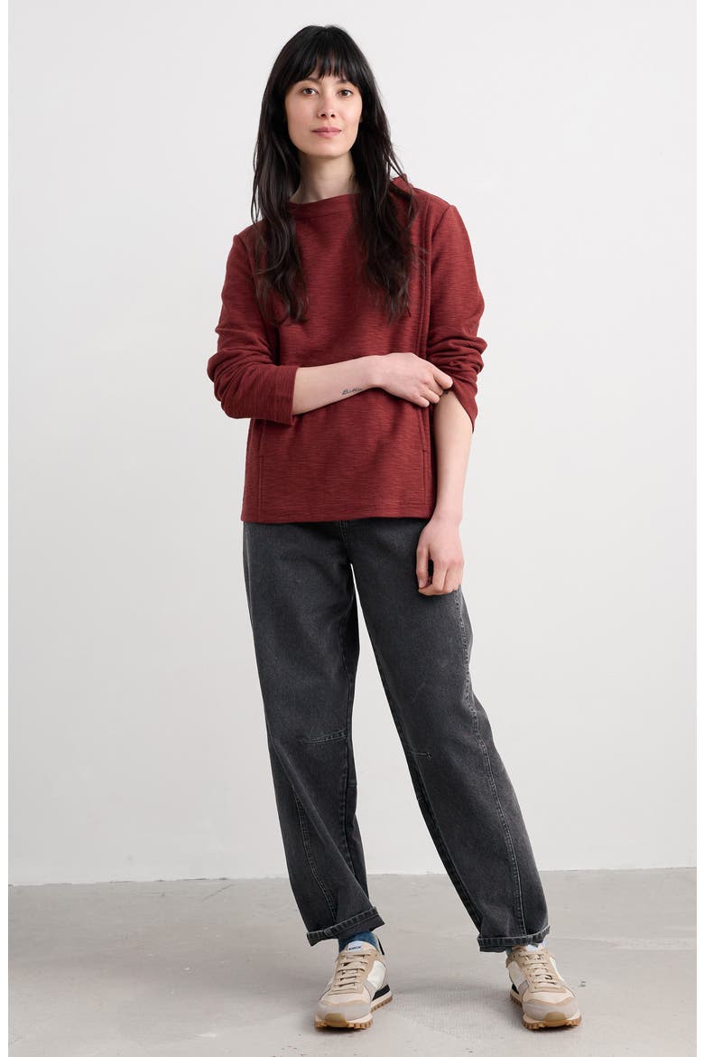 Topshell Sweatshirt, Alternate, color, BURGUNDY