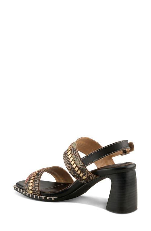 L'artiste By Spring Step Starstud Slingback Sandal In Black Multi