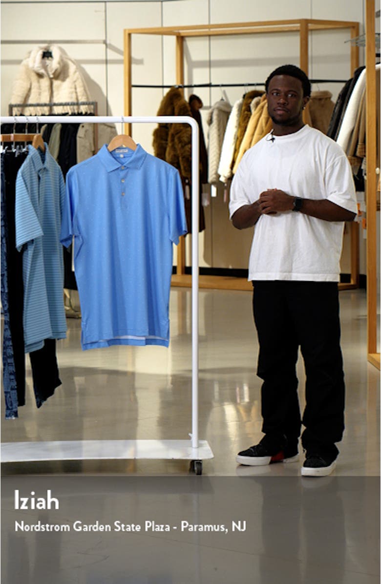 Crown Crafted North Star Geo Print Performance Polo, sales video thumbnail