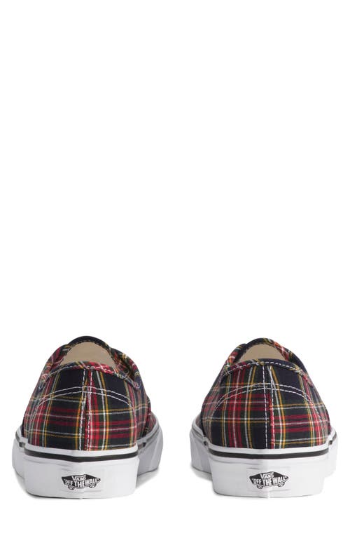 Vans Authentic Sneakers Plaid Navy In Black