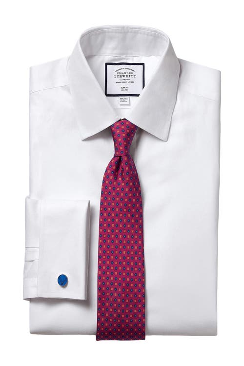 CHARLES TYRWHITT CHARLES TYRWHITT NON-IRON ROYAL OXFORD SLIM FIT SHIRT SINGLE CUFF
