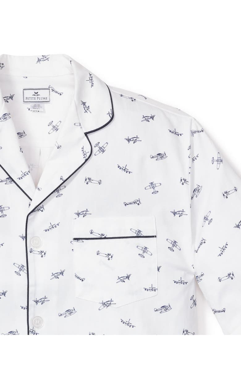 Petite Plume Par Avion Woven Cotton Pajamas, Alternate, color,