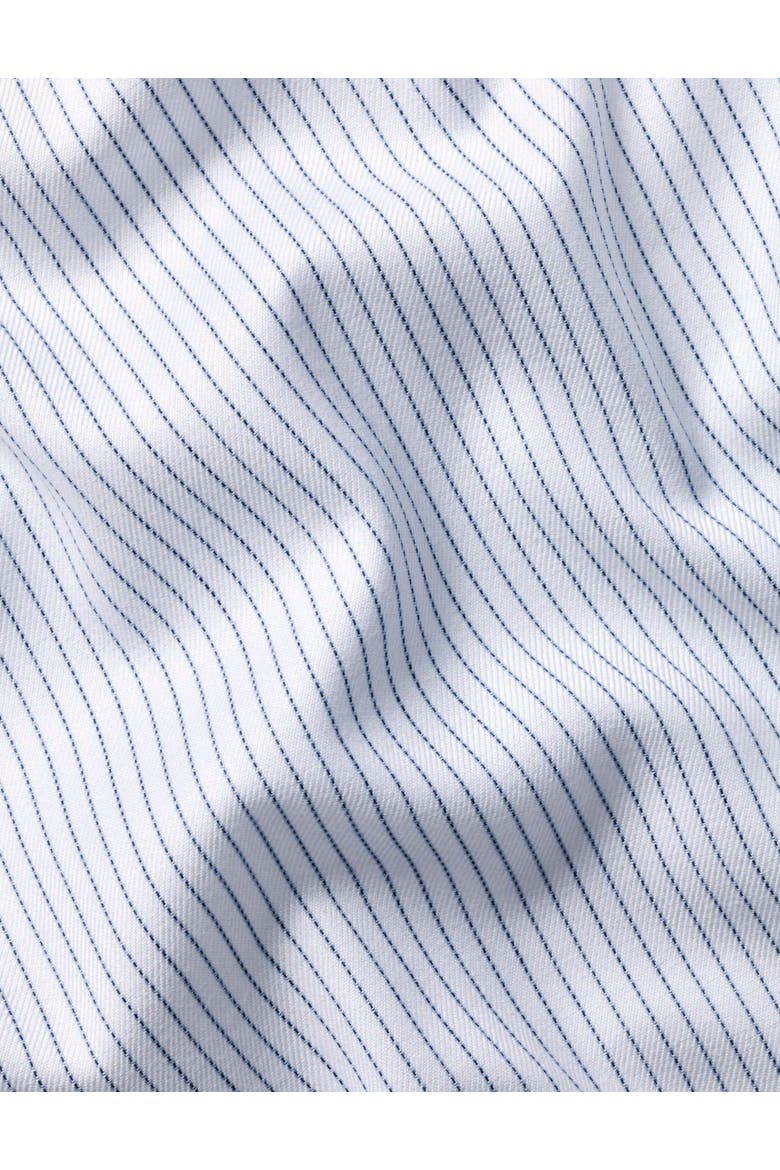 Non-Iron Twill Fine Stripe Shirt, Alternate, color, Indigo Blue