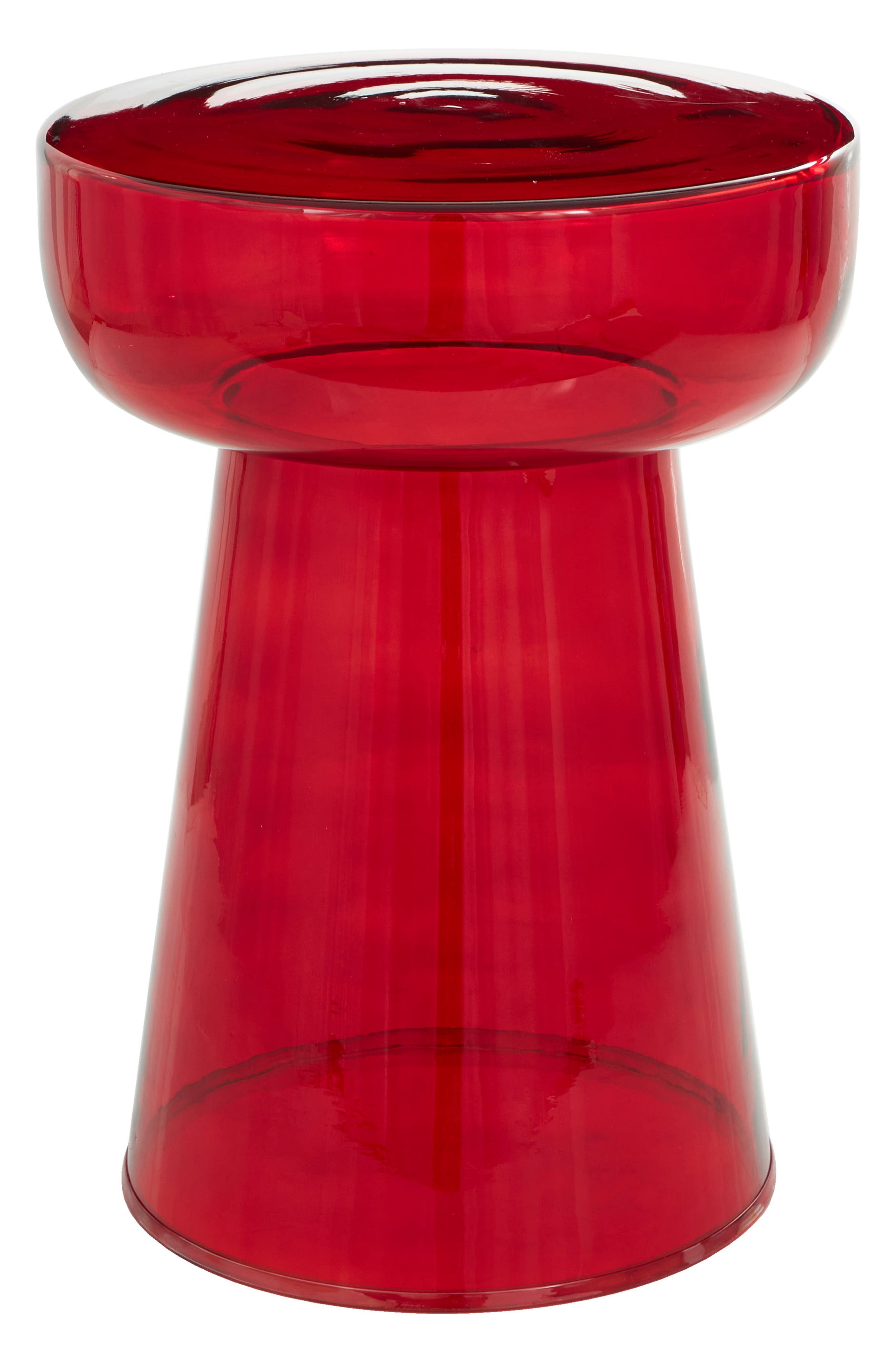 VIVIAN LUNE HOME Red Glass Accent Table | Nordstromrack