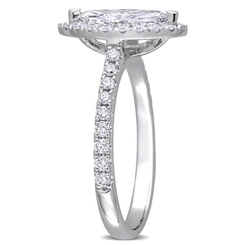 Julianna B. 1 CTW Lab-Grown Diamond Marquise Halo Ring 14k in White Gold  product
