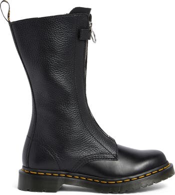 1B99 Front Zip Leather Boot